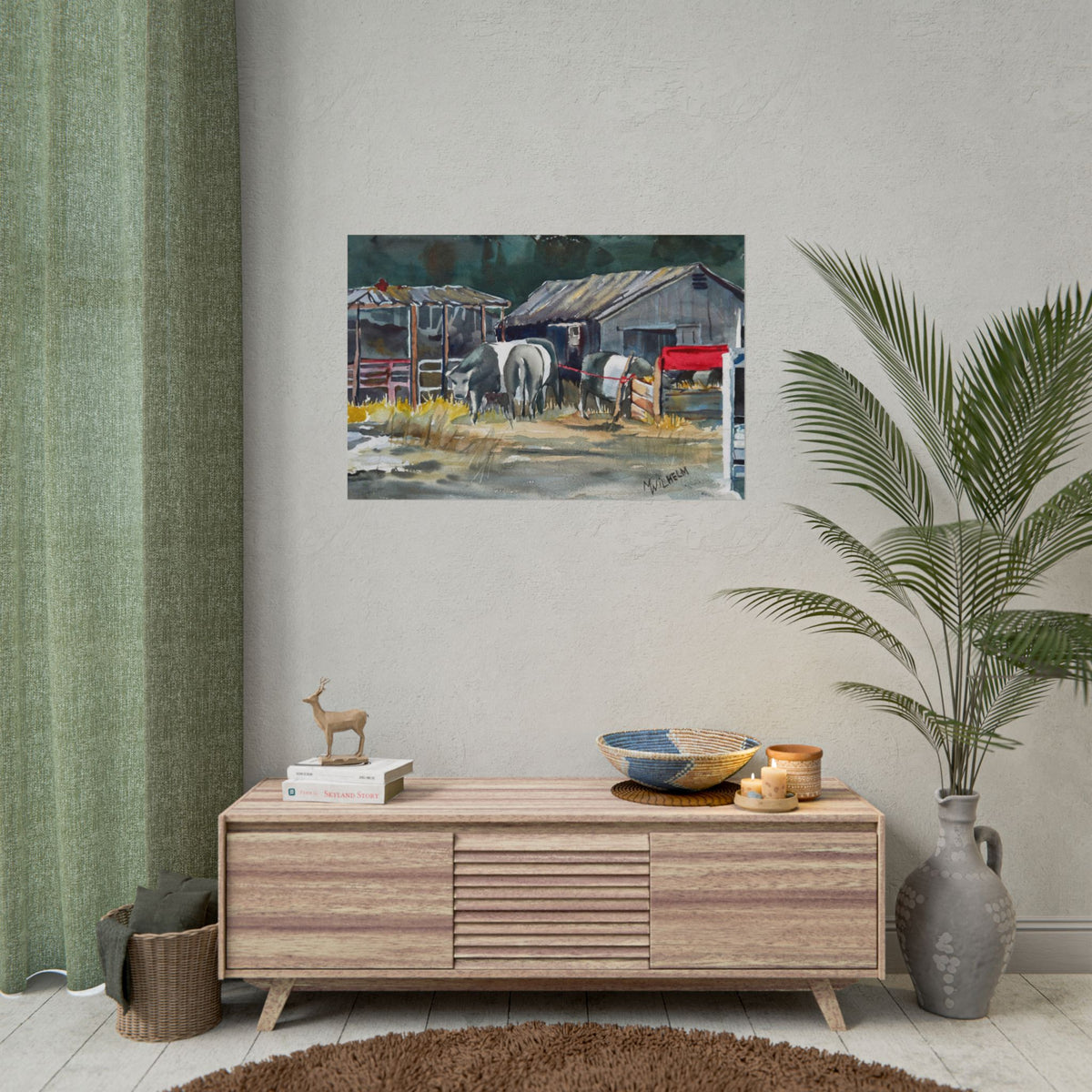 Farm Watercolor Print
