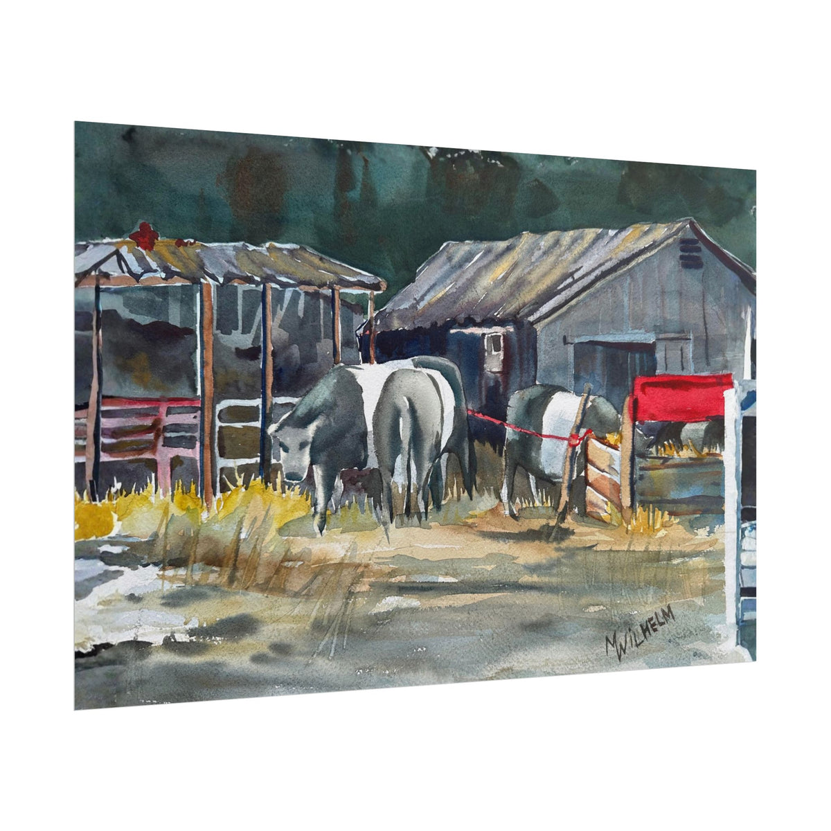 Farm Watercolor Print