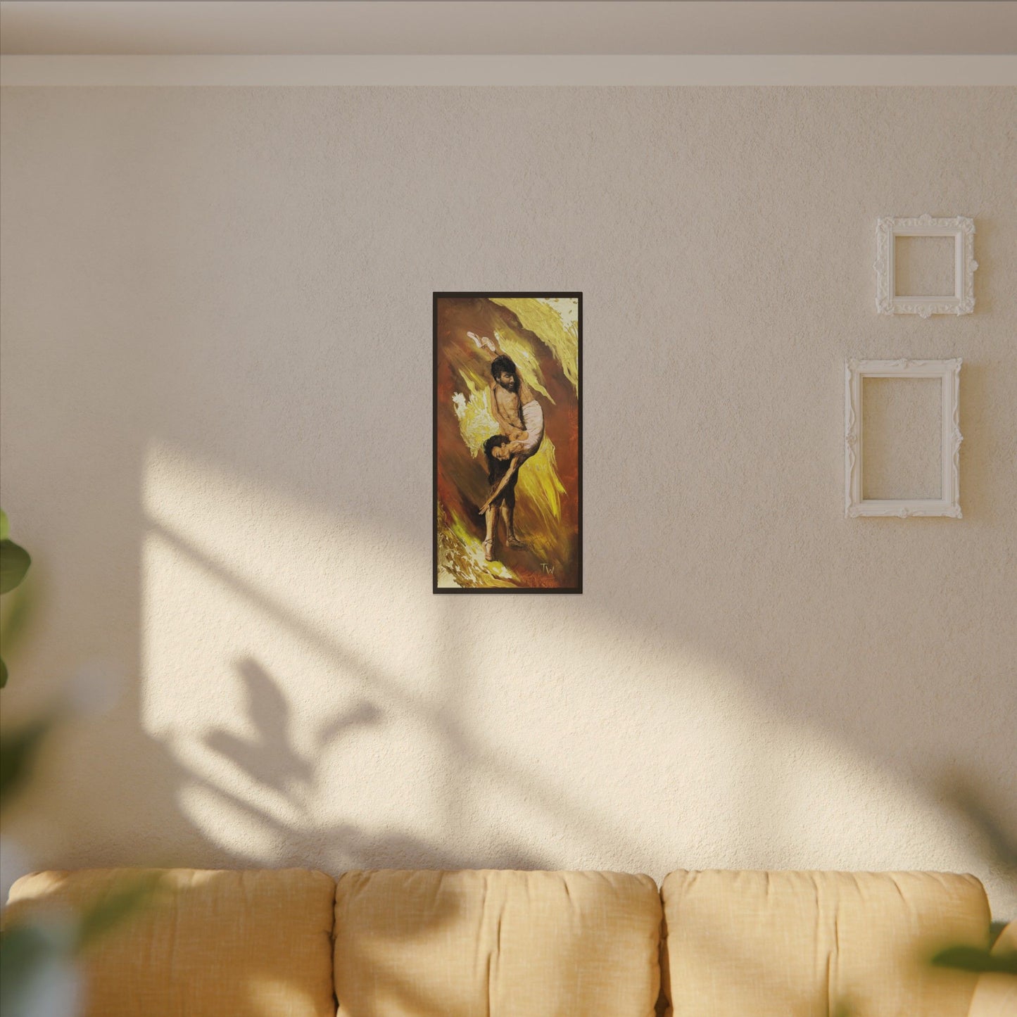Matte Canvas Print — The Rescue (Figurative Oil-Style Wall Art)