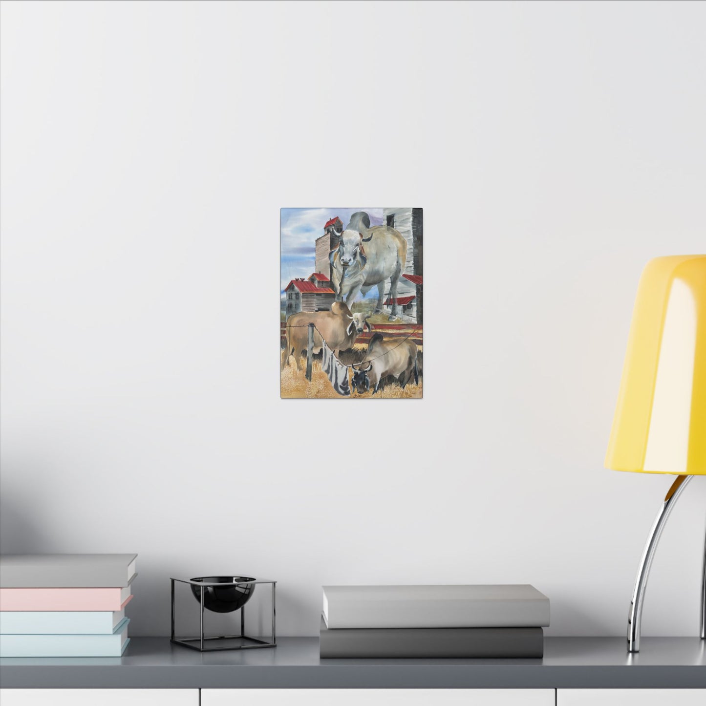 Rustic Farm Cattle Canvas Print — Pastoral Barnyard Wall Art