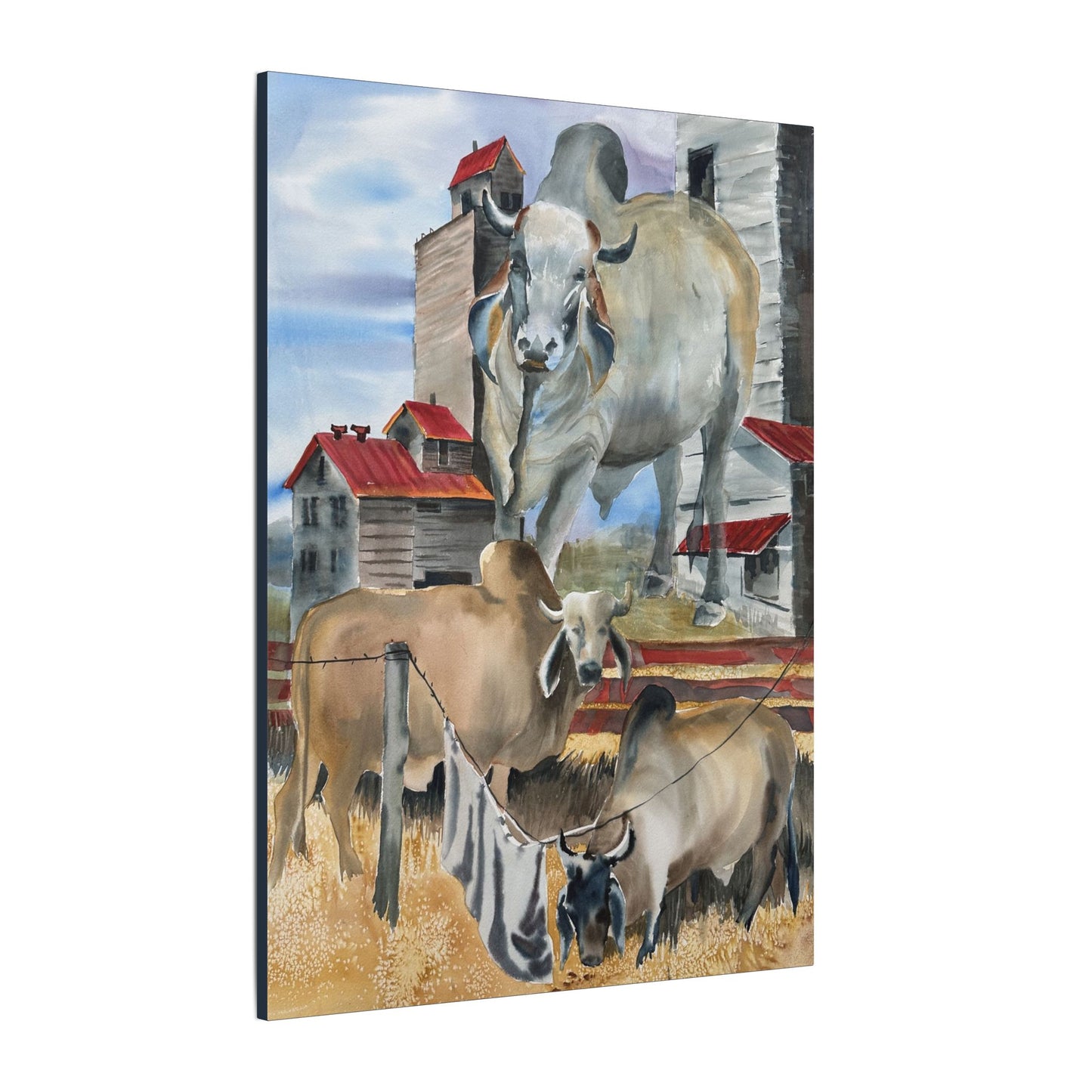 Rustic Farm Cattle Canvas Print — Pastoral Barnyard Wall Art