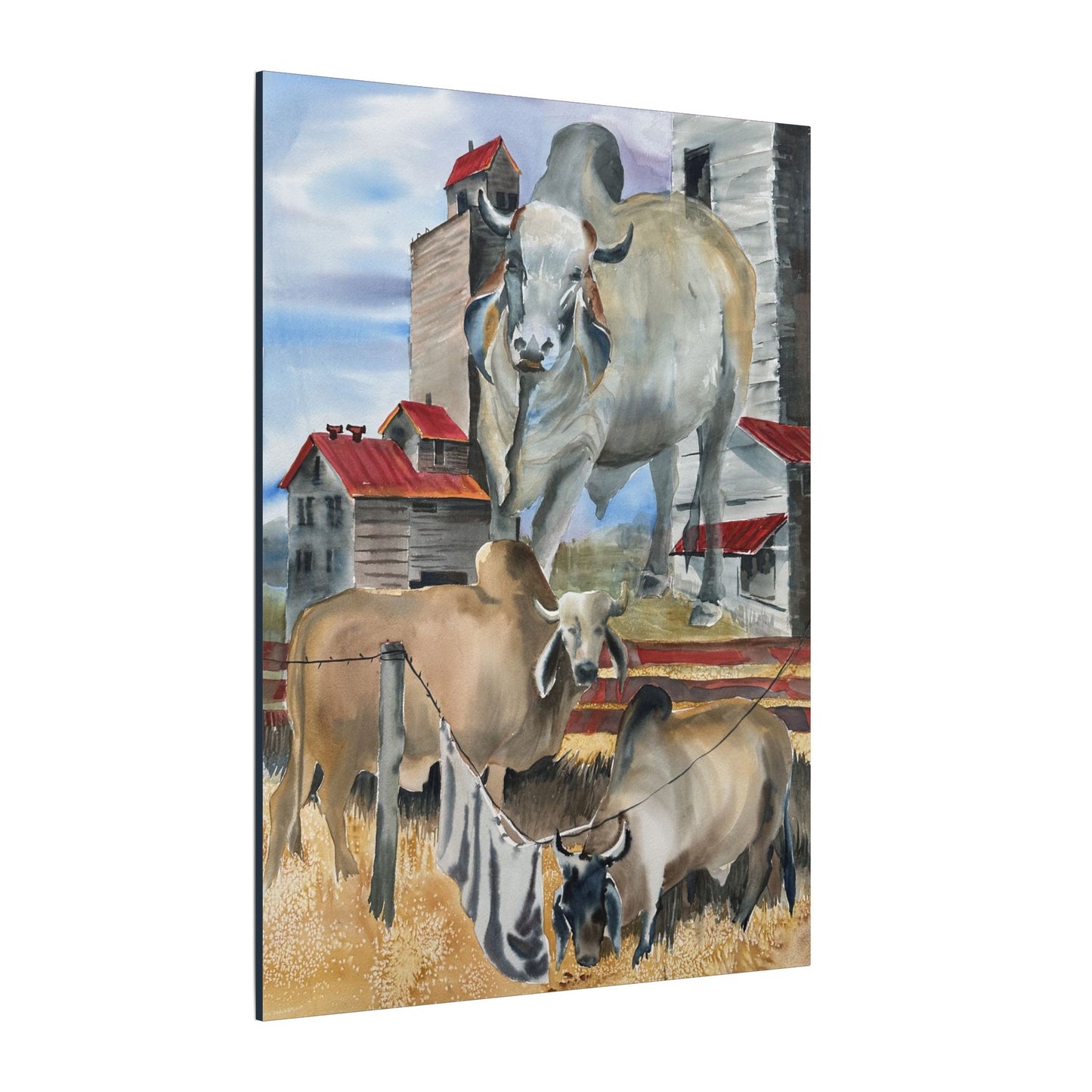 Rustic Farm Cattle Canvas Print — Pastoral Barnyard Wall Art