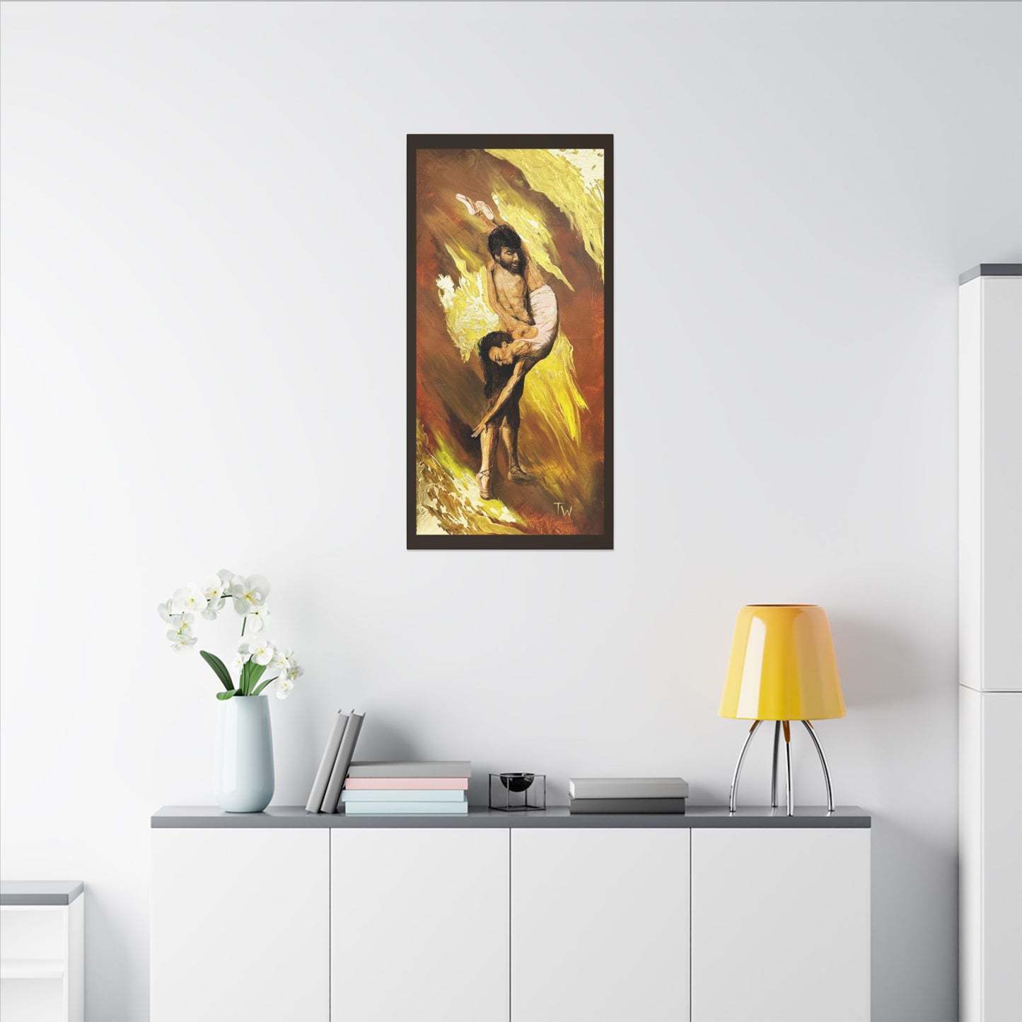 Matte Canvas Print — The Rescue (Figurative Oil-Style Wall Art)