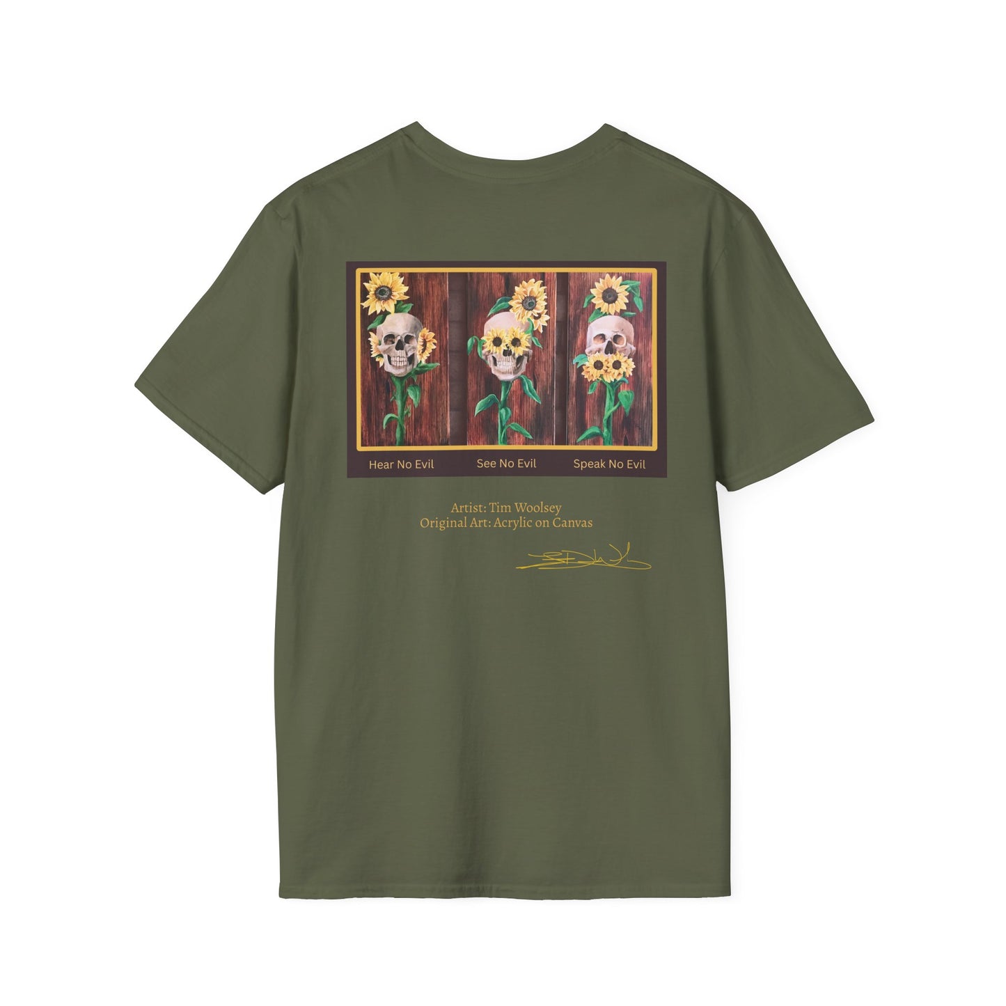 T-Shirt — Skull and Floral