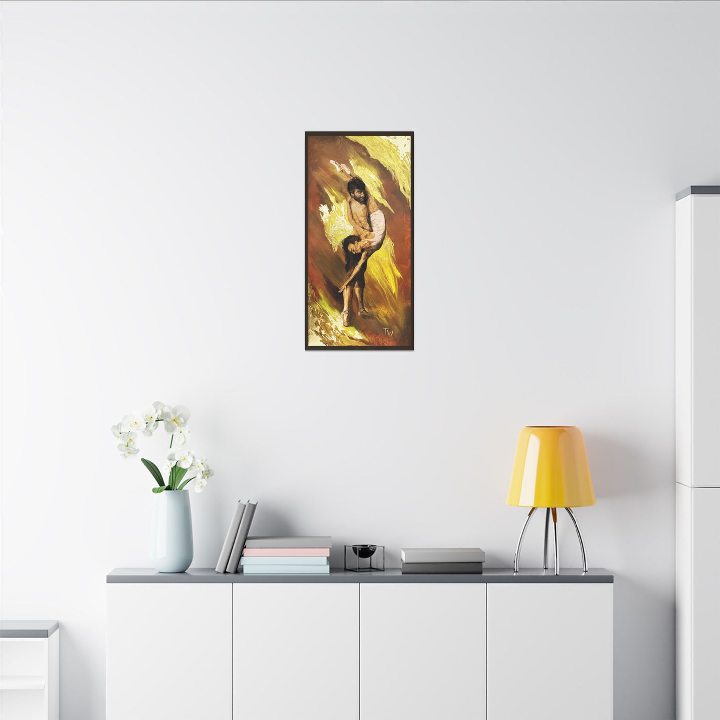 Matte Canvas Print — The Rescue (Figurative Oil-Style Wall Art)