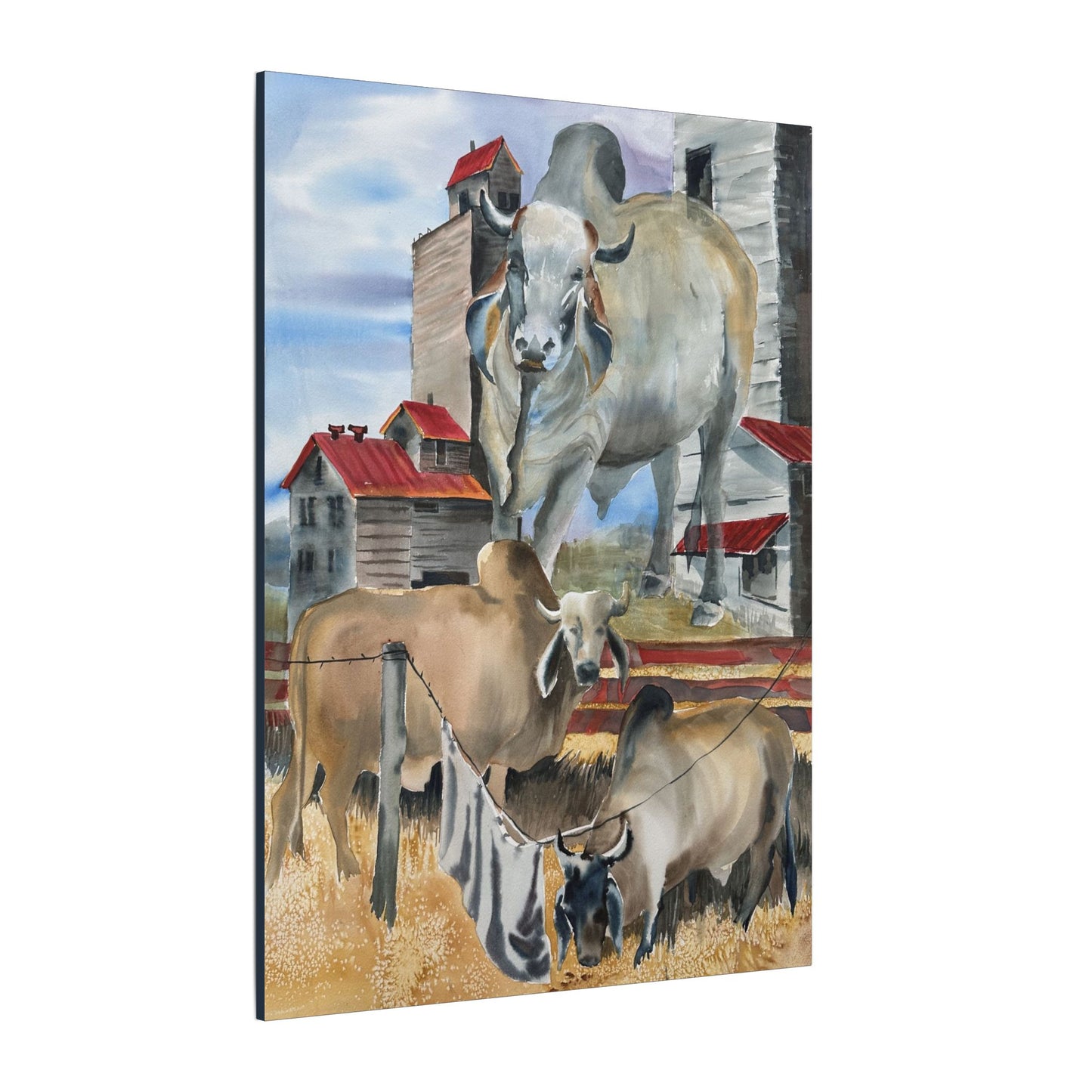 Rustic Farm Cattle Canvas Print — Pastoral Barnyard Wall Art