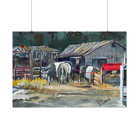 Farm Watercolor Print