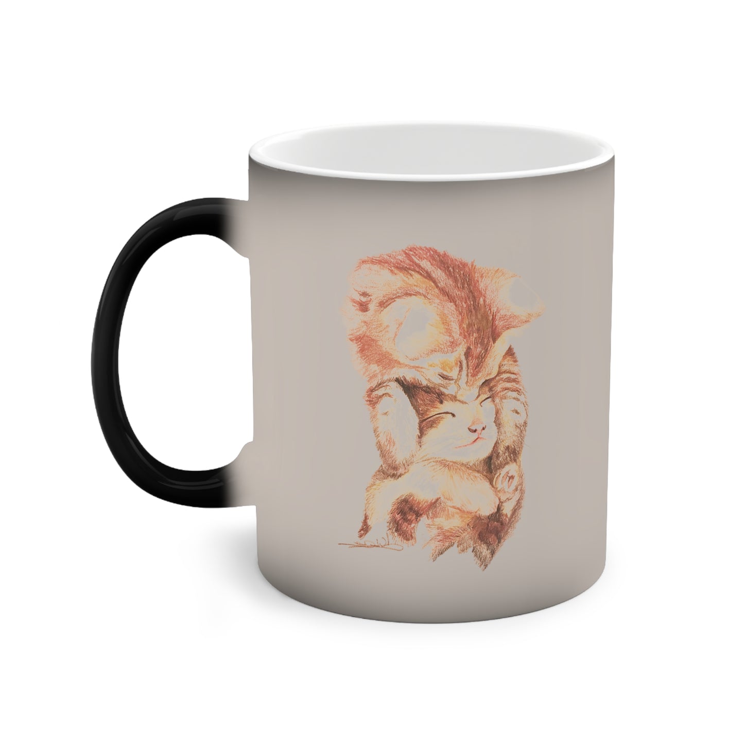 Color-Changing Mug – Cat Portrait Heat Reveal Coffee Cup